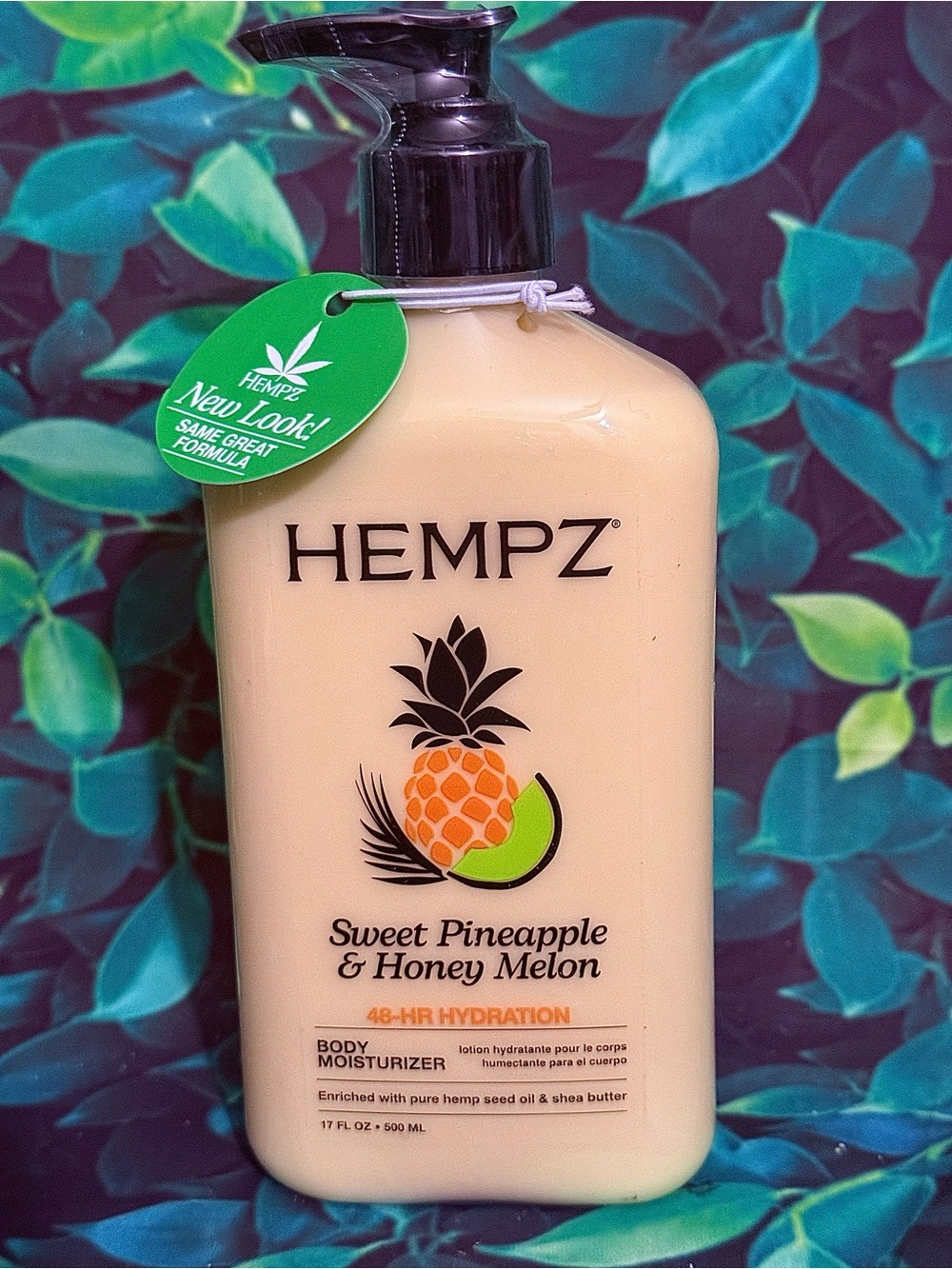Brand New Look HEMPZ Sweet Pineapple and Honey Melon Body Moisturizer 17oz
